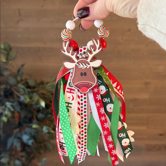 Christmas reindeer bag, charm - Picture 2 of 3